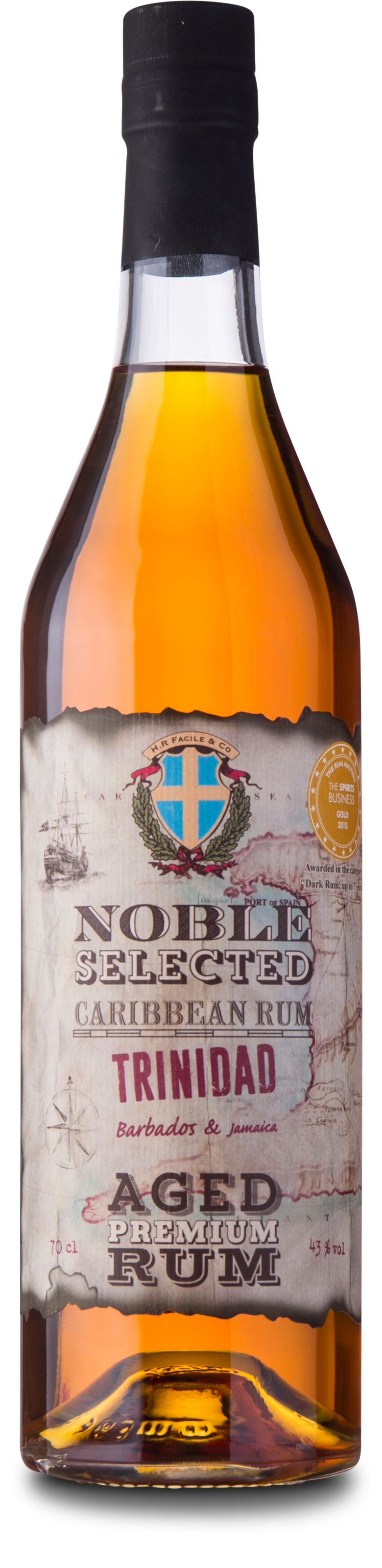Noble Trinidad Dark Rum 43%, 70 cl, Noble